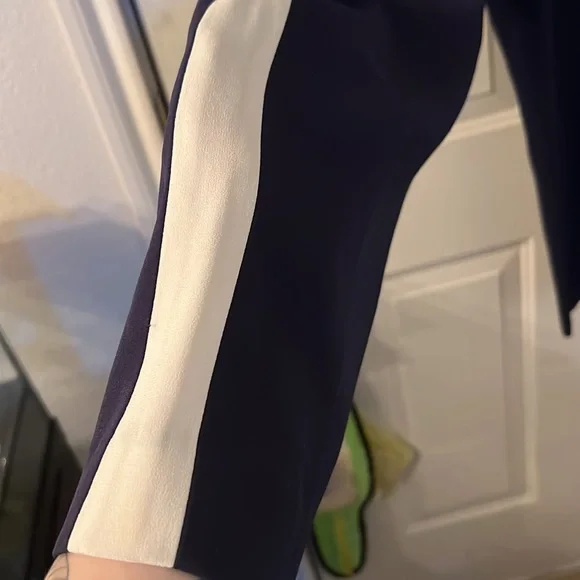 Aritzia Babaton Conan Pant Terado Navy Side Stripe Japanese Crepe Fabric… - Picture 10 of 15